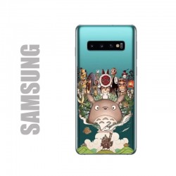 Coque de protection pour smartphones Samsung en gel silicone souple et à l'effigie des personnages du studio Ghibli