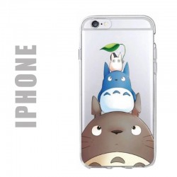 Coque de protection pour smartphone Apple iPhone - Motif Totoro Family